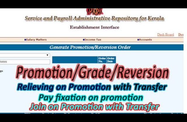 Embedded thumbnail for Spark promotion /reversion updation